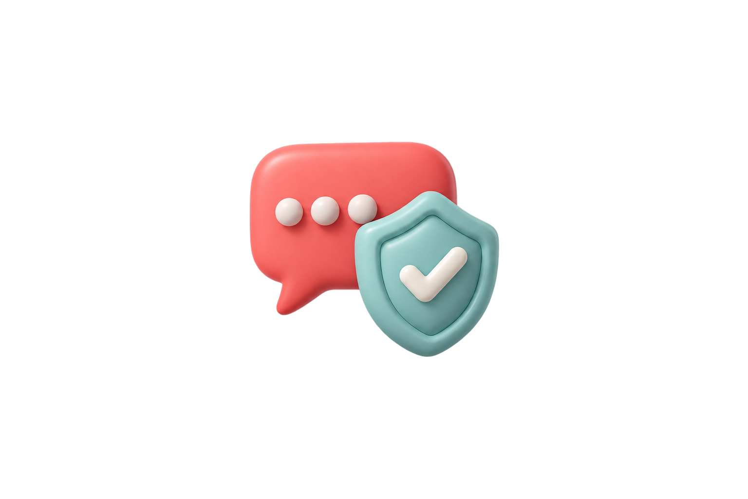 Coral speech bubble with a check mark for safe Reddit commenting